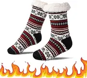 [UYHNGD] Briskrythem Socks, Cashmere Slipper Socks, Ultra-thick Cashmere Slipper Home Socks, Non Slip Cashmere Socks for Men