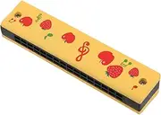 LIGIGWASH Mini Harmonica Wooden Melody Organ Toy Instruments Portable Learning Educational Present for Kids
