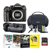 Pentax K 1 Mark II DSLR Camera with D BG6 Battery Grip Memory SD Card Bundle