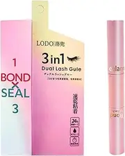 Eyelash Bond and Seal - Seal and Bond Eyelash Adhesive - Dual-Ended Eye Lash Glue Mascara for Women and Girls, Long-Lasting Lash Glue for Cluster Eyelash Makeup