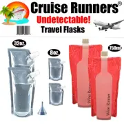 Cruise Flask Kit Runners Rum Sneak Smuggle Alcohol Liquor Bag Booze Wine Plastic