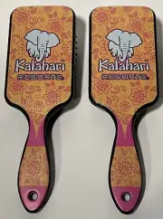 2 - Kalahari Resorts Elephant Flower Design Paddle Brushes 2024 Brand New