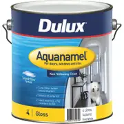 Dulux 4L Aquanamel High Gloss White Enamel Paint - 4L