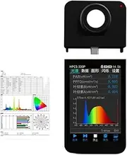 HPCS-330P Portable Wireless Light Spectrometer with Wavelength Range 350-800nm PPFD PAR Meter with Flicker Test for Home, Plant Growth Lab