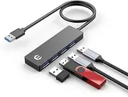 TOTU USB 3.0 Hub, 4-Port USB Hub Extra Light Data Hub USB Adapter, 5Gbps Data Transfer for Laptop, Xbox, Flash Drive, Console, HDD, Printer, Camera, Keyborad, Mouse, and etc.