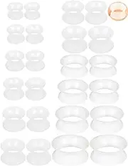 [Pexveiuu] 10G-20mm Thin Silicone Ear Gauges Tunnels Stretching Kit Rubber Flesh Ear Plugs Gauges Double Flared Flexible Tunnel Earrings Gauge Kit for Women Men