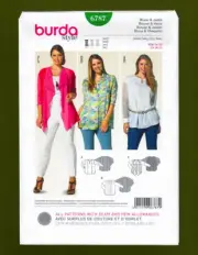 Misses Shirt, Pullover Tunic & Jacket Sewing Pattern (Sizes 18-34) Burda 6787