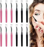 12 PACK Mascara Silicone Curved Wands Reusable, Silicone Eyelash Eyebrow Brush Mascara Brush Separator
