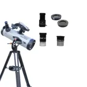 LCM114-AZ Astronomical Telescope 114mm Aperture GoTo Mount Reflector w/ Tripod.