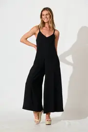 Belfast Jumpsuit Sleeveless in Black 8