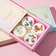 Three Suns Mixed Crystal Infused Natural Soy Tea Lights Box - 8 Pack