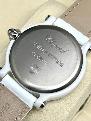 重序名錶 CHOPARD 蕭邦 HAPPY SPORT 3顆快樂鑽 白陶瓷 限量3000只 石英女用鑽錶 台灣公司貨