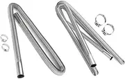 NTKLKVSVFP Tailpipe Stainless Steel Parking Heater Exhaust Spiral Thread Corrugated Exhaust Pipe Exhaust Pipe car Accessories(1.5m(singlelayer) 25mm)
