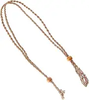 [MUELODSIC] 1Pc Unique Hand Woven Necklace Rope Holder for Stone Agate Pendants Design for DIY Jewelry Crafting Ornament Lovers Natural