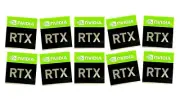 10 pcs original Sticker for Nvidia RTX Case Badge Label Logo 17mm x 18mm