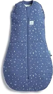 ergoPouch 2.5 TOG Cocoon Swaddle, Newborn Size – Night Sky Print – Organic Cotton Swaddle & Sleeping Bag in One – Arms In/Out – Easy-to-Use Two-Way Zipper – Designed for Safety & Comfort