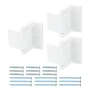 3Pcs Home Security Door Lock Zinc Alloy Reinforcement Lock Withstand 800Lb White