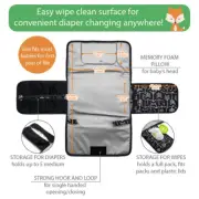 Waterproof Portable Baby Diaper Travel Home Change Changing Mat Pad Nappy Bag·~