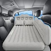 Uncle elk Car Air Mattress Back Seat: Inflatable Car Mattress for Back SUV, Car Beds Thickened Camping Air Mattress with Air Pump, Portable Car Travel Sleeping Mattres for Truck, SUV, Sedan(Grey)