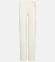 [Vince] Vince High-rise satin wide-leg pants AU 14 white
