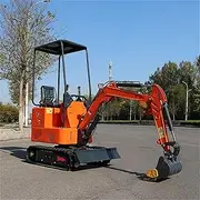 1 Ton Micro Crawler Mini Excavator, Portable Mini Excavator - Lightweight Hydraulic Crawler Excavator for Landscaping, Agriculture and Construction Tasks