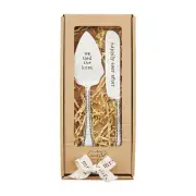 , Silver, 9" Boxed Wedding Cake Server Set