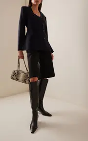 [House of Dagmar] Exclusive Collarless Wool-Blend Blazer