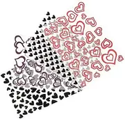 4pcs Embossing Template Nail Art Stickers Stencils for Card Making Valentines Decorating Embossing Folders Nail Stickers for Nail Art Background Dies for Card Making Plastic