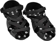 [Kaxenig] Ice Cleats for Shoes and Boots | 32-Spikes Ice Snow Grips for Ice Fishing | Winter Ice Snow Grips Traction Cleats for Walking, Hiking
