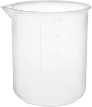 LeoLeoyy Plastic Beaker Transparent Measuring Cup 500ml Labs Graduated Beaker Without Handle for Scientific Kitchen Liquids Home Tool