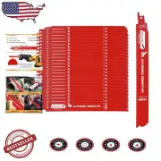 Professional Quality 25-Pack Reciprocating Saw Blades for Wood and Metal Cutting