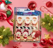 Mini Christmas Santa Claus Clips 6 Count Pack Santa on Mini Clothespin