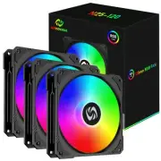 120mm PC Case Fan 3 Pack RGB Case Fans, Silent Version High Airflow PC Fans 1...