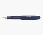 Kaweco Sport Classic Fountain Pen Navy Blue, Fine Nib with Kaweco Sport Octagonal Clip Gold