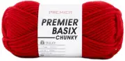 Premier Basix Chunky Yarn-Deep Red 1145-12