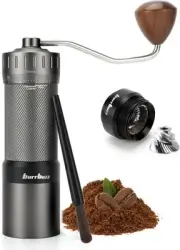 MB2 Manual Coffee Grinder, External Adjustment, 35g Large Capacity Dark Gray