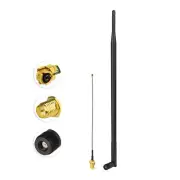 9dBi 2.4GHz WiFi RP-SMA Male Antenna with IPX U.FL to RP-SMA Adapter Cable 15cm