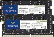 Timetec 32GB KIT(2x16GB) DDR4 2666MHz PC4-21300 Non-ECC Unbuffered 1.2V CL19 2Rx8 Dual Rank 260 Pin SODIMM Laptop Notebook PC Computer Memory RAM Module Upgrade (32GB KIT(2x16GB))