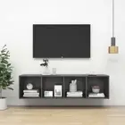 NNEVL Wall-mounted TV Cabinet Grey 37x37x142.5 cm Chipboard