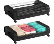 XXL Under Bed Rolling Storage Containers with 50L Large Capacity and Wheels