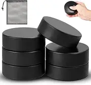 Liliful Sport Foam Ice Hockey Pucks Black 3 Inch for Practicing and Classic Training with Mesh Bag for Indoor Use Lightweight Hockey Supplies for Kids Adults, Safe Official Regulation Size
