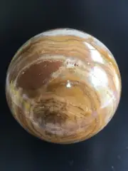 1256G. Natural Rainbow Banded Onyx Sphere, Crystal Healing , 4" Dia.