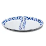 Oval Plate 2 Portions Blue