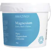 Amazing Oils Magnesium Daily Bath Flakes Pure Magnesium Chloride | 5kg