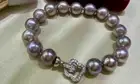 elegant9-11mm south sea round lavender pearl bracelet 7.5-8"