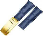 [RAYESS] 20mm Calf Watch Bands Strap For Rolex Datejust Day Date Genuine Cowhide Leather Straps Watch Bracelet For Daytona Folding Clasp