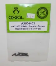 Axial AX31403 M3x4x10mm Hex Button Head Should Screw (6) #AXIC4403 NIP