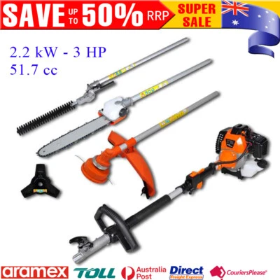 Garden Multi Tool Set Hedge Grass Trimmer Chain Saw Brush Cutter Gardening Tools