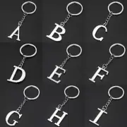 Keyring Letter Initial Alphabet Key Ring Metal Key Chain Handbag Keyfob Gift