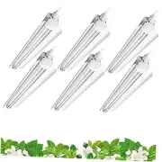 Grow Lights 5000K White Full Spectrum Plant Growing Lamps, 144W(6 x 24W, 2FT